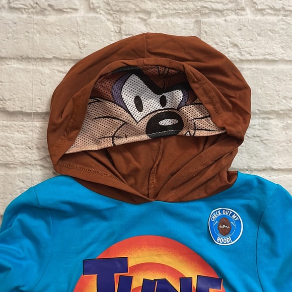 Space Jam 2 Piece Boys Tune Squad Tazmanian Devil Hoodie Pants Outfit Set Size 8 - Picture 5 of 16